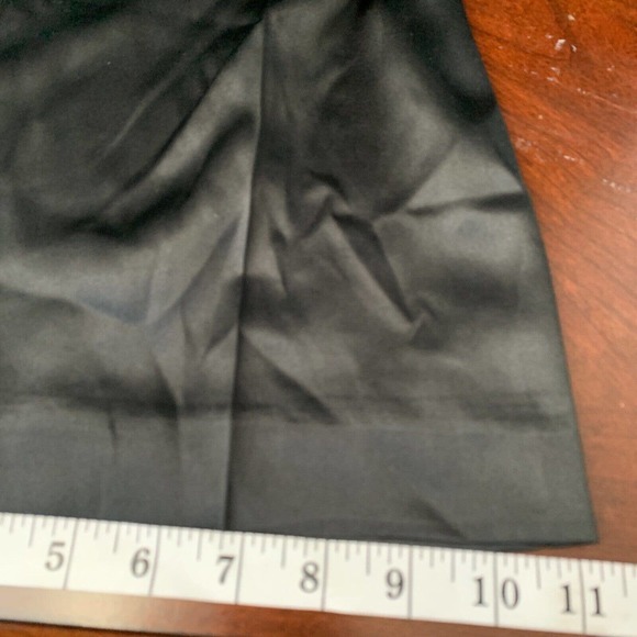 Theory‎ Emery Silk Black Wide Leg Flare Dress Pants with Pockets Sz 4 - Picture 10 of 11